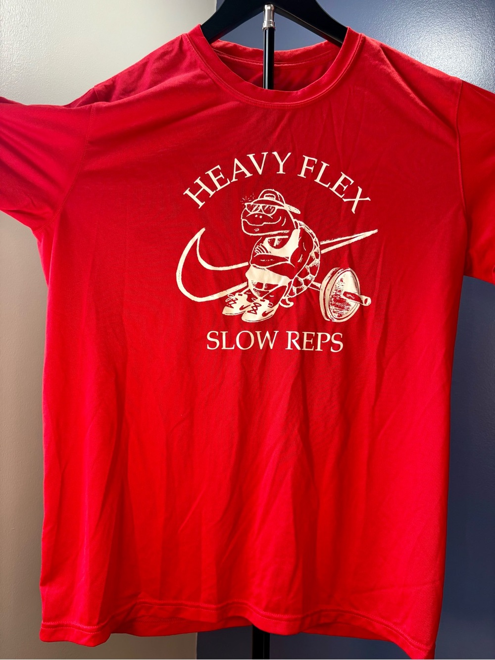 Nike Red Dri-FIT Athletic Tee with Subtle Logo